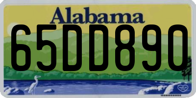 AL license plate 65DD890