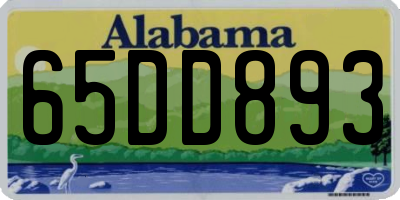 AL license plate 65DD893