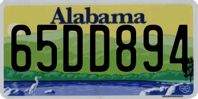 AL license plate 65DD894