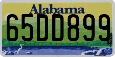 AL license plate 65DD899