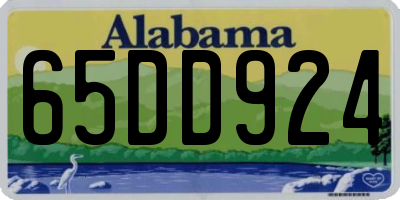 AL license plate 65DD924