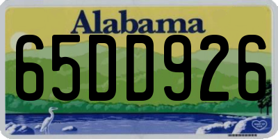 AL license plate 65DD926