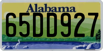 AL license plate 65DD927