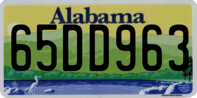 AL license plate 65DD963