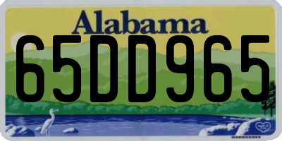 AL license plate 65DD965