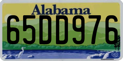 AL license plate 65DD976