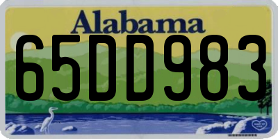 AL license plate 65DD983
