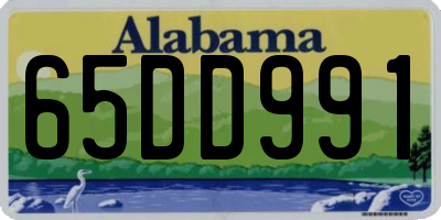 AL license plate 65DD991