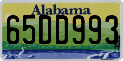 AL license plate 65DD993