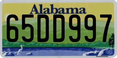AL license plate 65DD997