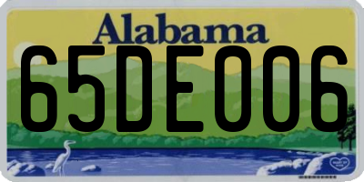 AL license plate 65DE006