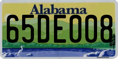 AL license plate 65DE008
