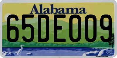 AL license plate 65DE009