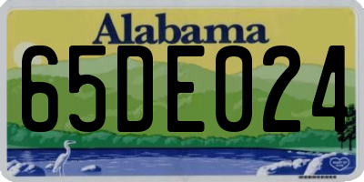 AL license plate 65DE024