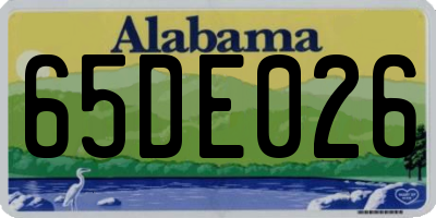 AL license plate 65DE026