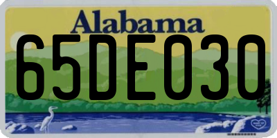 AL license plate 65DE030