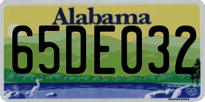 AL license plate 65DE032