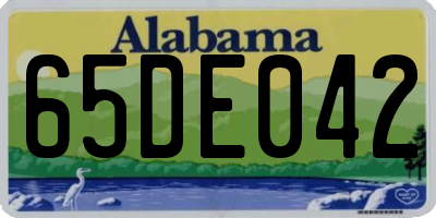 AL license plate 65DE042