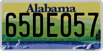 AL license plate 65DE057