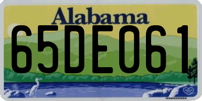 AL license plate 65DE061
