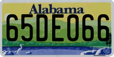 AL license plate 65DE066