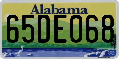 AL license plate 65DE068