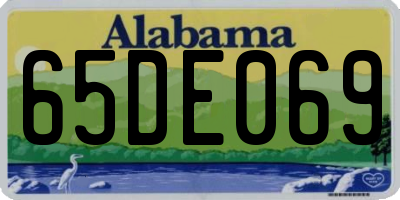 AL license plate 65DE069