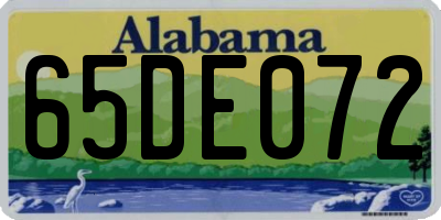 AL license plate 65DE072