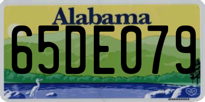 AL license plate 65DE079