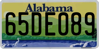 AL license plate 65DE089