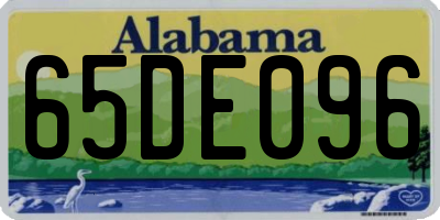 AL license plate 65DE096