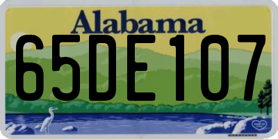 AL license plate 65DE107