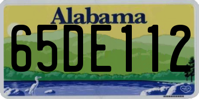 AL license plate 65DE112