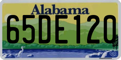 AL license plate 65DE120