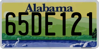 AL license plate 65DE121