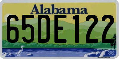 AL license plate 65DE122