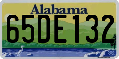 AL license plate 65DE132