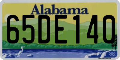 AL license plate 65DE140