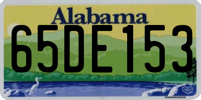 AL license plate 65DE153