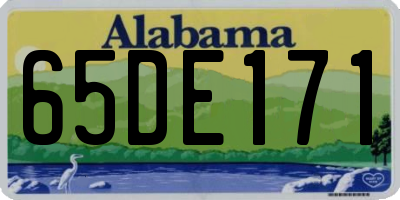 AL license plate 65DE171