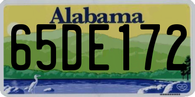 AL license plate 65DE172