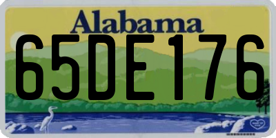 AL license plate 65DE176