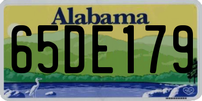 AL license plate 65DE179