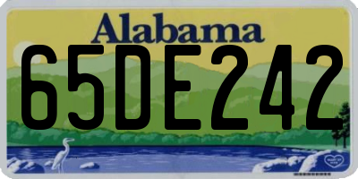 AL license plate 65DE242