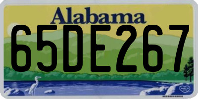 AL license plate 65DE267