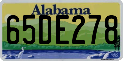 AL license plate 65DE278