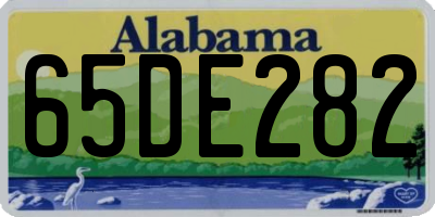 AL license plate 65DE282