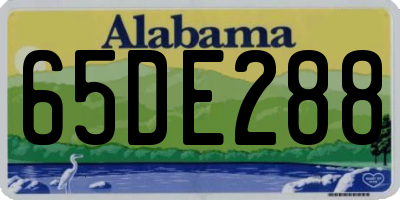 AL license plate 65DE288