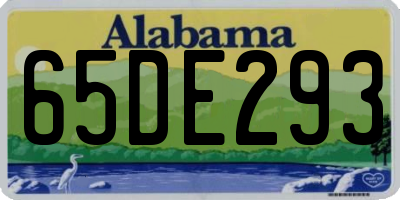 AL license plate 65DE293