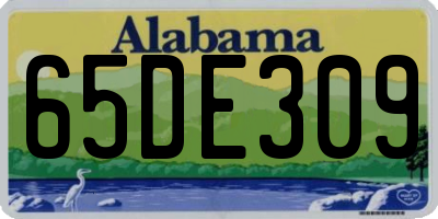 AL license plate 65DE309